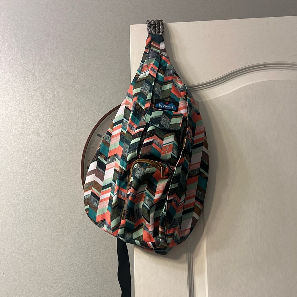 Kavu multicolor sling back bag, hiking, shopping, concert bag